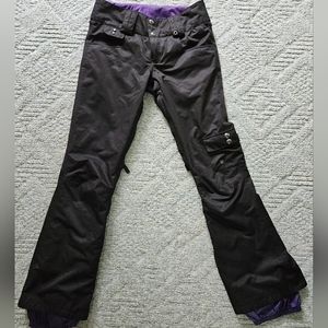 Womens black burton snow pants dry ride size 3